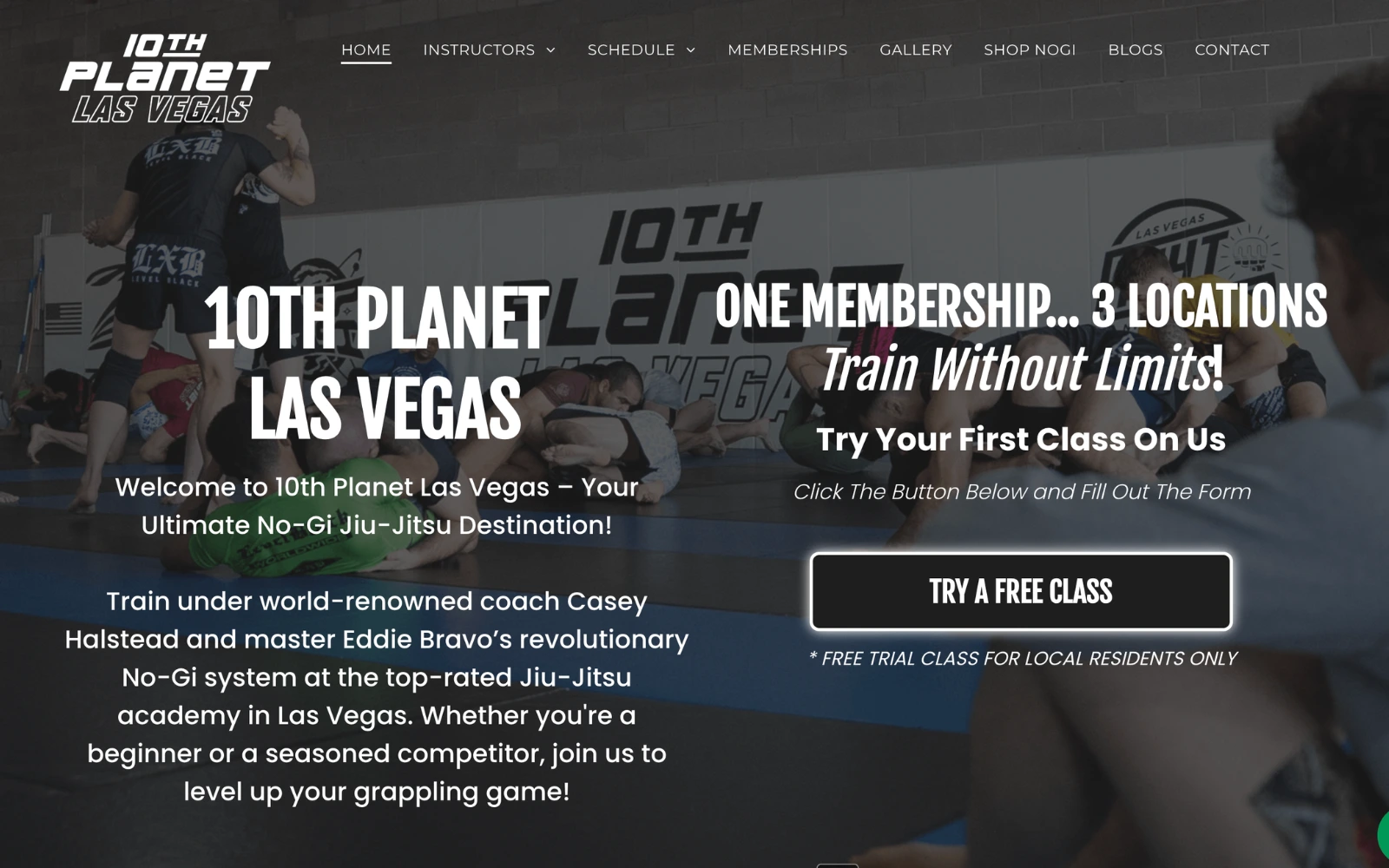 10th Planet Las Vegas — old website before Conversion Bees rebuild